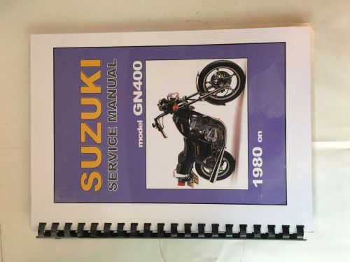 Suzuki gn400 service manual 1980 on