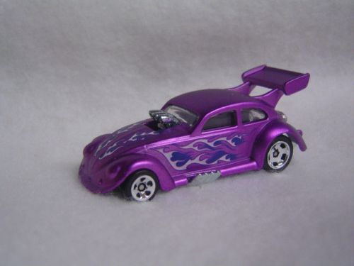 Volkswagen drag beetle flamed   hot wheels  diecast replica ship ww