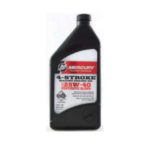 Oem mercury 4-stroke fc-w sae 25w-40 synthetic blend engine oil one quart