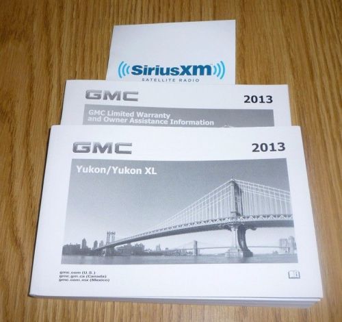 2013 gmc yukon owners manual set 13 xl guide new