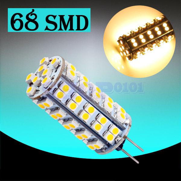 G4 68 smd 3528 warm white rv marine boat 68 led car home light bulb lamp