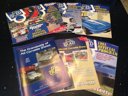 Bloomington gold souvenir programs+ corvette fever anniv issue + america&#039;s dream