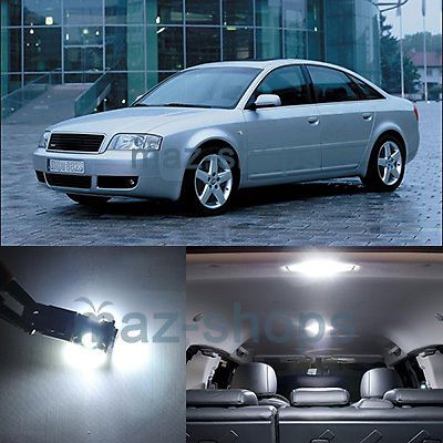 White canbus 21pieces led lights interior package kit fit 95 - 04 audi a6 s6 c5