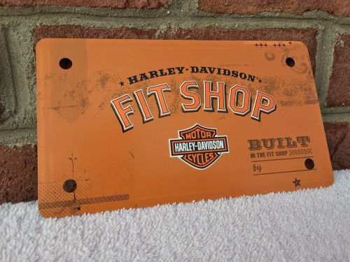 Harley davidson ~ fit shop aluminum plate