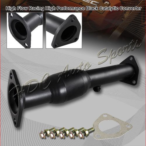 For 2000-2009 honda s2000 black stainless exhaust catalytic converter cat pipe