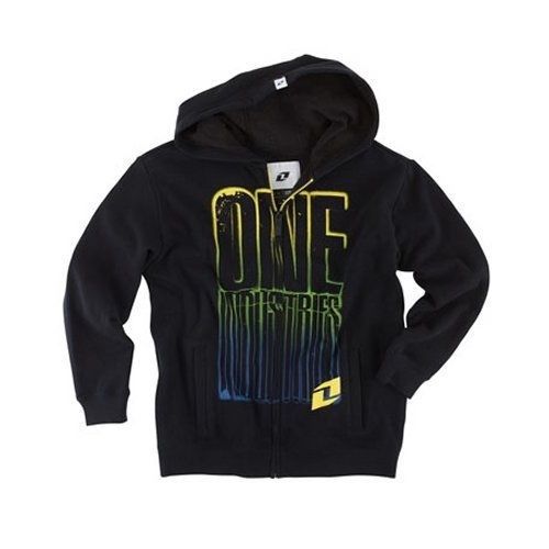 One industries mx youth knock out zip hoody large brand new black