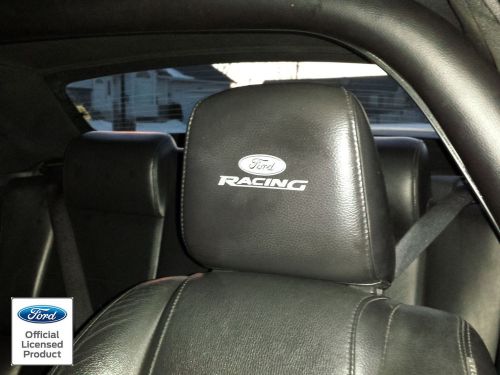 1994-1998 ford racing mustang headrest decals - only leather seats