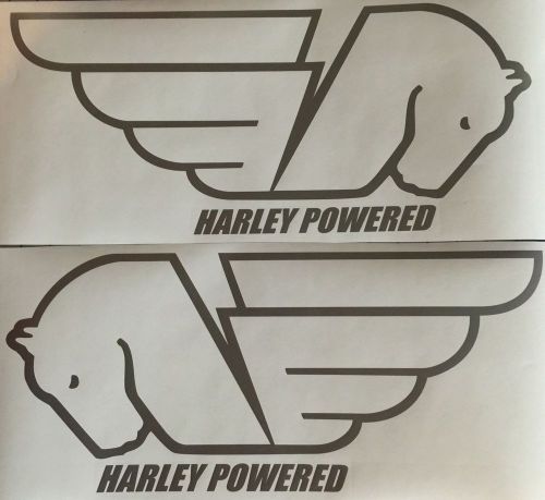 Buell pegasus outlines decals. silver. 1pair. or choose your color.