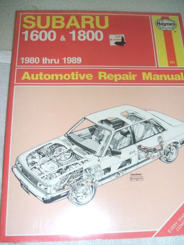 Haynes auto repair manual subaru 1600 &amp; 1800 1980 1988  #681  isbn 185010-new