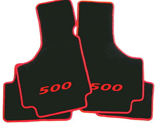 Bl./red 500 script mat set for fiat 500 1957-1975 - stock sale