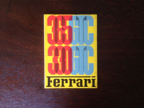 Ferrari 365 gtc / 330 gtc owners manual, very rare! 1969