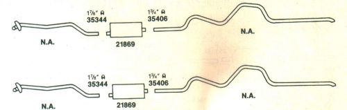 1959 amc ambassador dual exhaust system,  aluminized