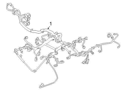 Chrysler oem dodge engine wiring harness 68053027ad image 1