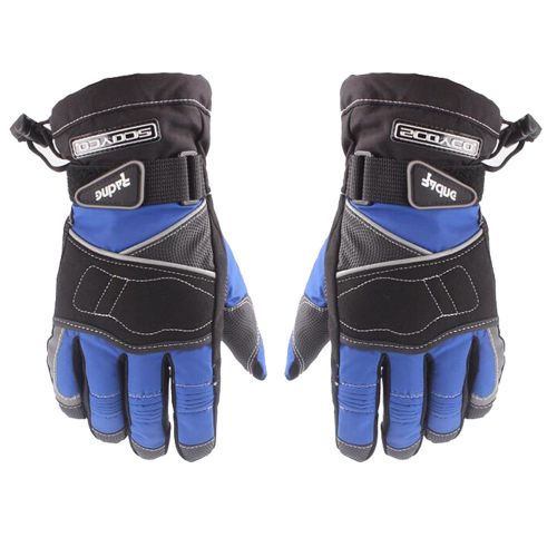 Men motorcycle cycling bike racing riding gloves waterproof reflective blue new