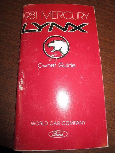 1981 original mercury lynx owners manual service guide book 81