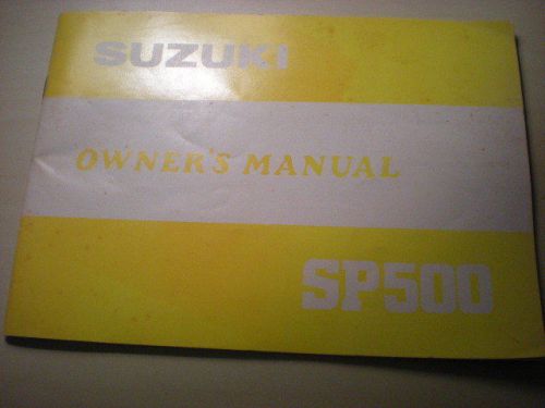 Oem owner&#039;s manual 1981 1982 1983 suzuki sp500 (dr500)