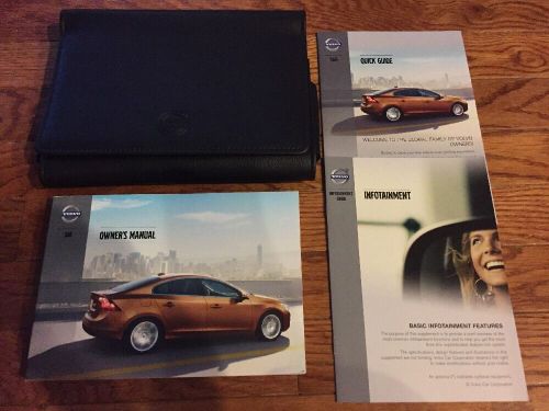 2013 volvo s60 owners manual set with case oem lqqk!!!