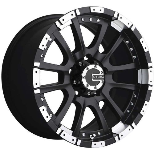 18x9 black mamba m12 8x6.5 +12 rims w/ nitto mud grappler 37x13.5x18 tires new