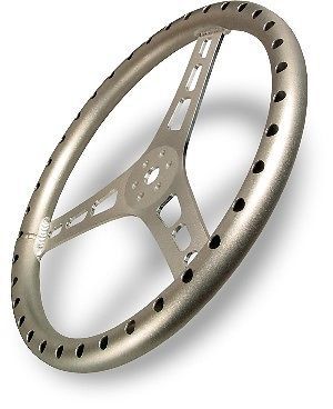 Joes 13534-a lightweight steering wheel aluminum, 14&#034; 1&#034; flat shot peened