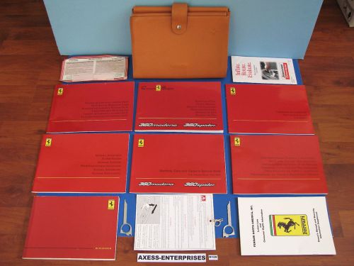 2004 ferrari 360 modena spider owners supplemental manuals + leather pouch h129