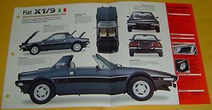 1979 fiat x1/9 1500 removable roof 1498cc 4 cylinder imp info/specs/photo 15x9