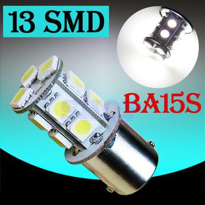 1156 ba15s 13 smd pure white tail brake turn signal 13 led car light bulb lamp