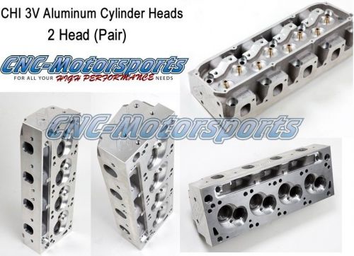 Sb ford 302 351 chi 3v cleveland aluminum cylinder heads 208cc 67cc sbf3v208b-67