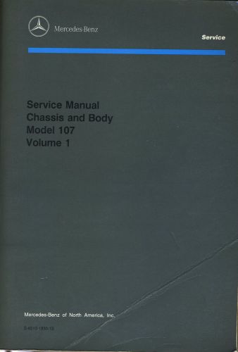 Mercedes 107 vol 1&amp;2 service manual set 350sl 450slslc 380slslc 560sl 72-86