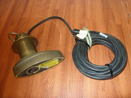 Airmar new 200 khz bronze depth speed temp. thru-hull ducer b44v raytheon apelco