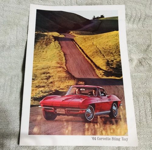 1964 corvette original sales brochure nos oem not a copy