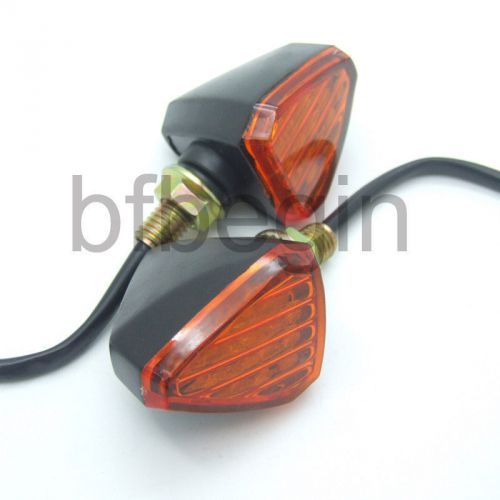 2× 12 led black turn signal  blinker amber indicators light motorbike motorcycle