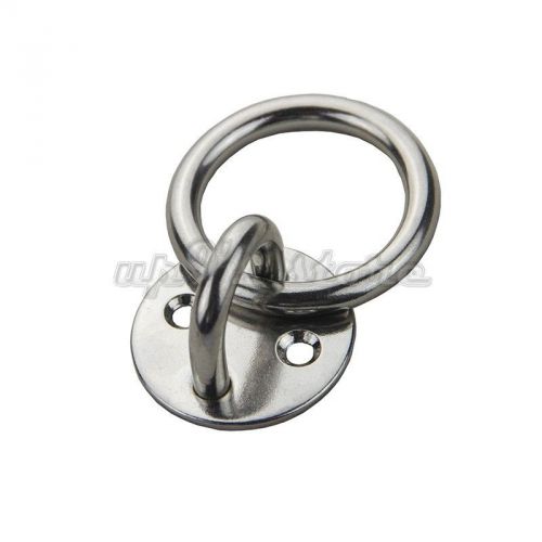 4) marine boat round eye plate 6mm eye hook with ring 316 stainless steel