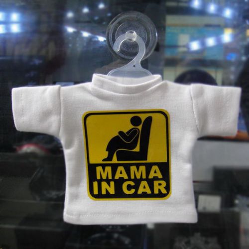 Car cute mini decorative t-shirt w/ suction cup windows stickes mama in car