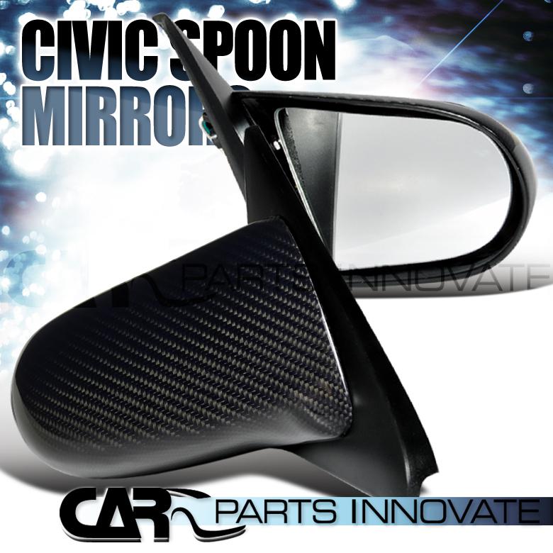 1992-1995 honda civic 2/3dr real carbon jdm spoon power mirrors