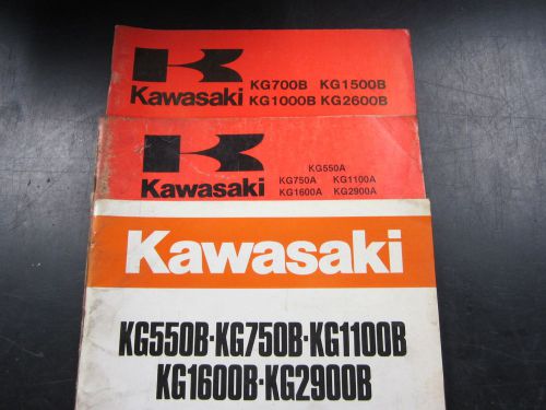 Kawasaki generator service/shop manuals lot of 3 see listing for models