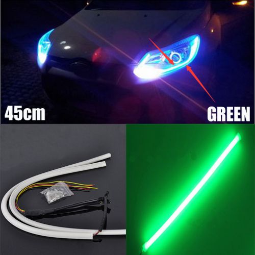 New 2p green 45cm soft guide car motorcycle led strip light lamp drl light jb-5