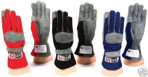 Racequip 351006 driving gloves x-large black imca dirt track