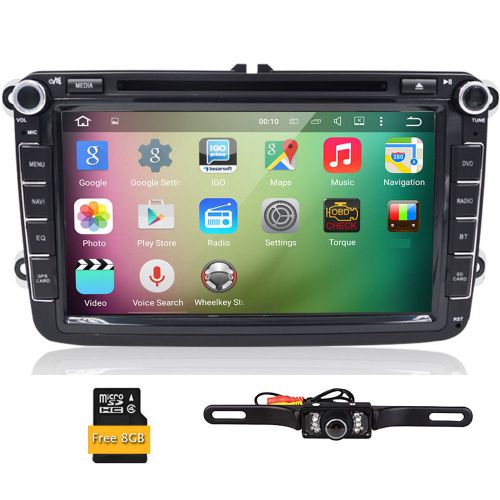 Camera 8&#034; android 4.4 os car dvd player gps volkswagen vw 2004-2013 passat jetta