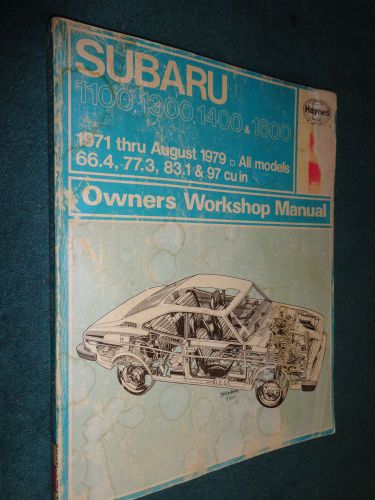 1971-1979 subaru shop manual / 1100 1300 1400 1600 service book 78 77 76 75 74++