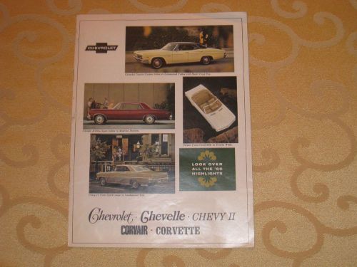 1966 chevrolet dealer brochure corvette chevelle ss chevy ii corvair nova