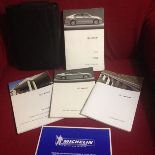 2008 lexus es350 oem owners manual set with supplements and case