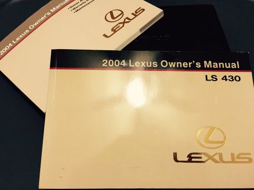 *used* 2004 lexus ls430 owners manual, owners manual supplement and leather case