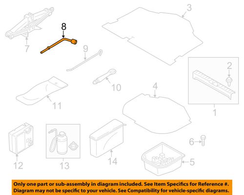 Mitsubishi oem 14-15 mirage interior-rear-wrench 9211a017