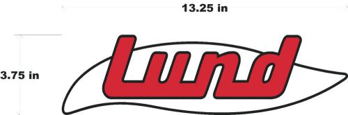 1960, 1970, 1980&#039;s style lund boat decal, vintage, classic boat, sticker