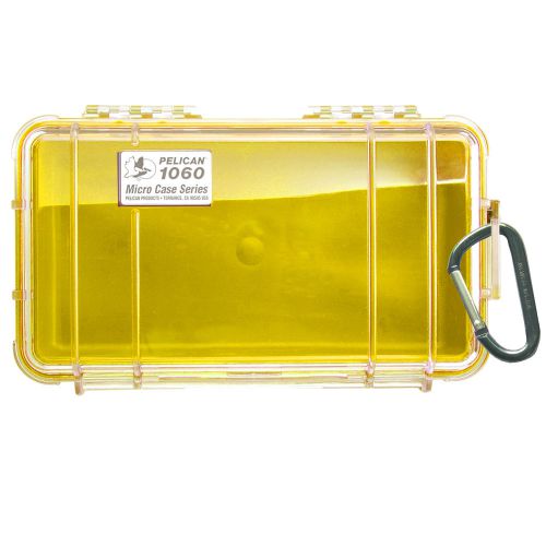 Pelican 1060 micro case w/clear lid - yellow