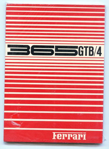 Ferrari 365 gtb/4 daytona 1974 operating, maintenance &amp; service handbook perfect