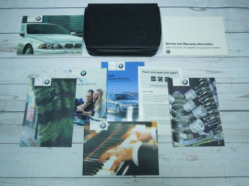 2002 bmw 5 series sedan / sport wagon 525i 530i 540i owners manual set