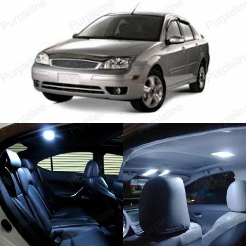 9 x xenon white led interior light package for 2000 - 2007 ford focus