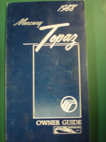 1988 mercury topaz owners operators manual