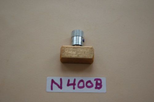 Parker brass flow control valve n400b 2000psi 1/4-18 5gpm